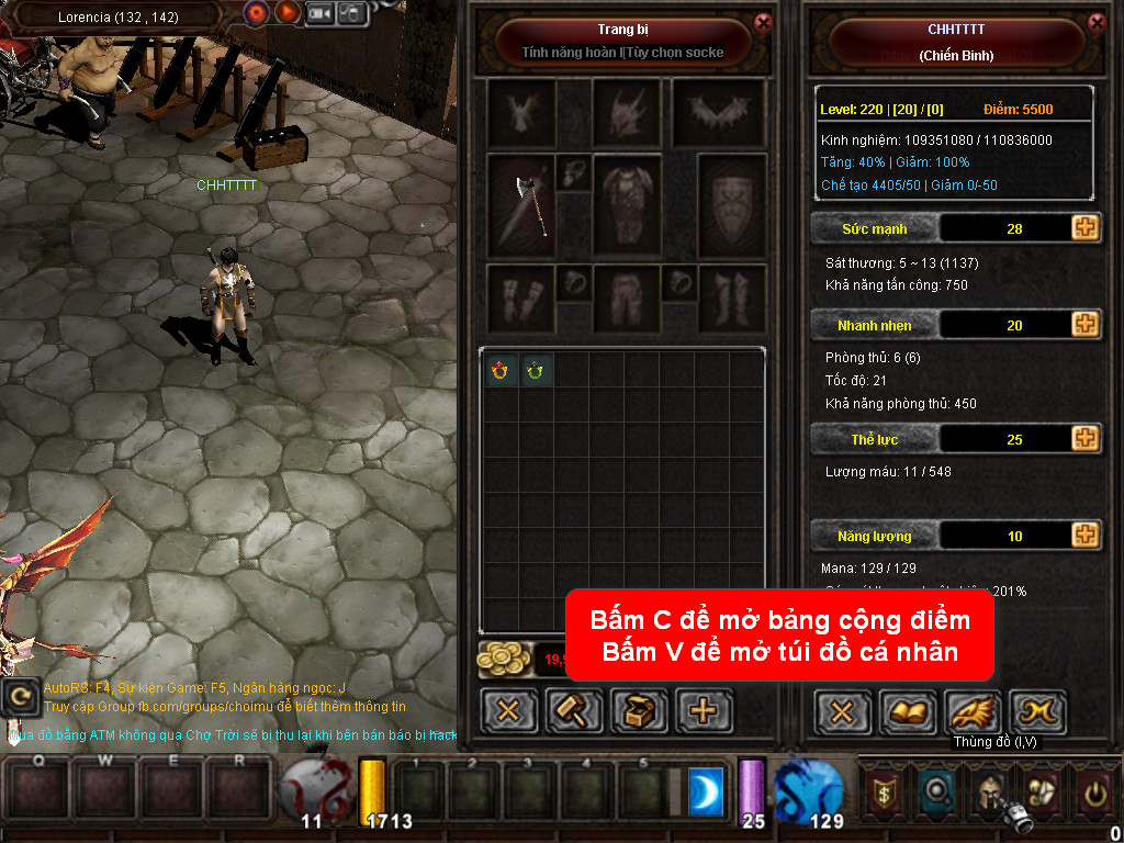 Chức năng chính của Game MU Thần Thoại