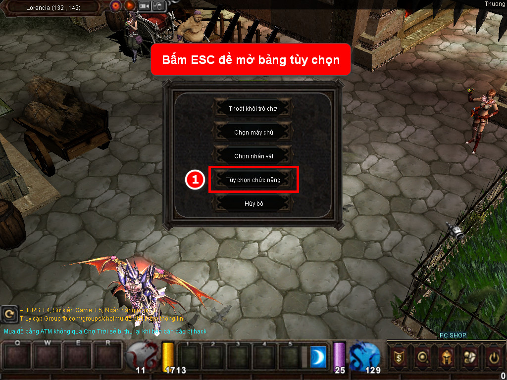 Chức năng chính của Game MU Thần Thoại