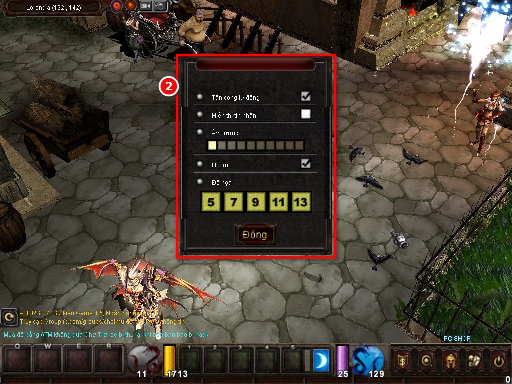 Chức năng chính của Game MU Thần Thoại